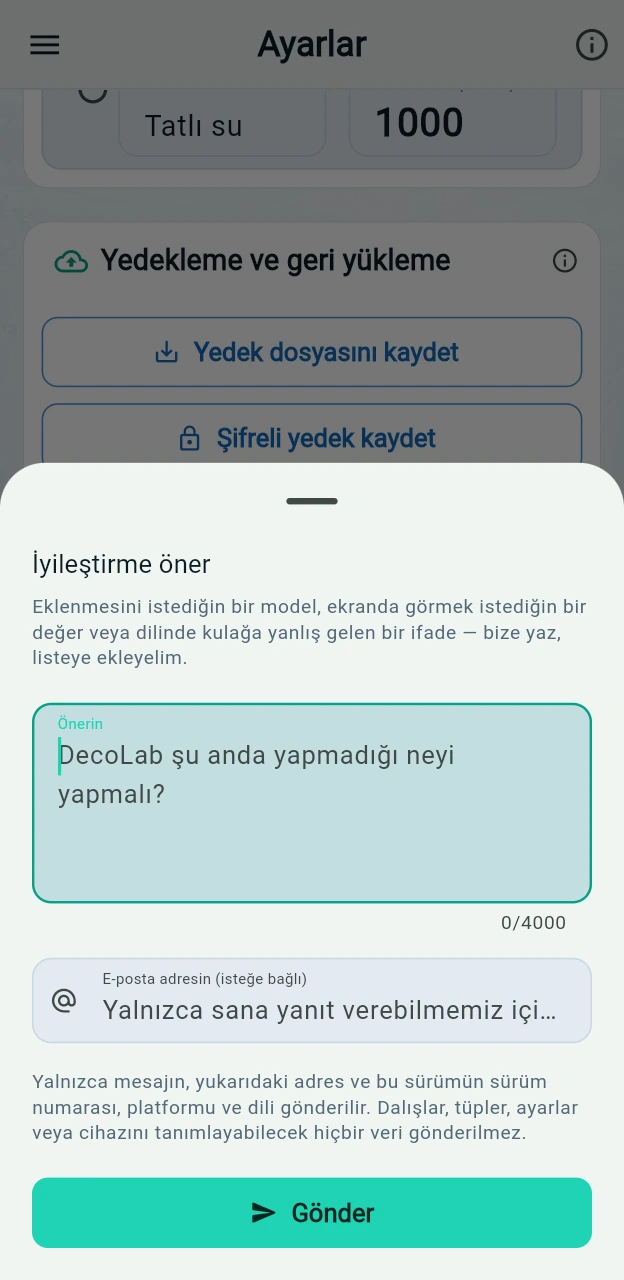 Hesaplamalarım hangi varsayılanları kullanacak?