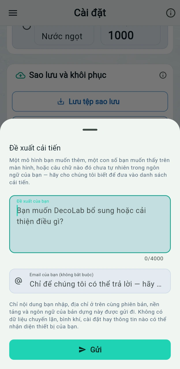 Các phép tính sẽ dùng giá trị mặc định nào?